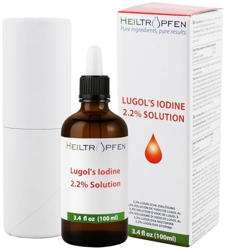 2,2% Lugolsche Jodlösung 100 ml | Pharmazeutische Qualität | Jod und Kaliumiodid | Heiltropfen®