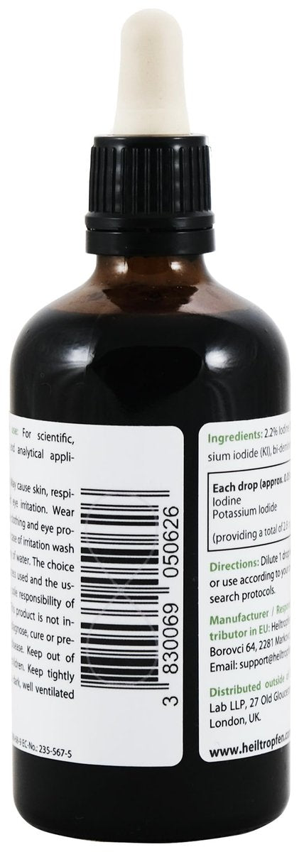 2,2% Lugolsche Jodlösung 100 ml | Pharmazeutische Qualität | Jod und Kaliumiodid | Heiltropfen®