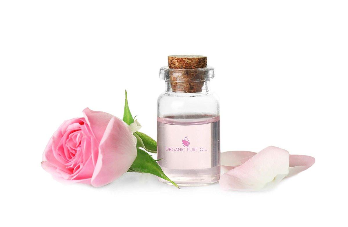 Rosenhydrolat Wasser, Reines Rosenwasserspray Großpackung, Hydratisierender Gesichtstoner Rosenwasser für Haut und Haar, Leinenspray für Bettwäsche, Raumduft, Körperspray Nachfüllung von Organic Pure Oil, 946 ml
