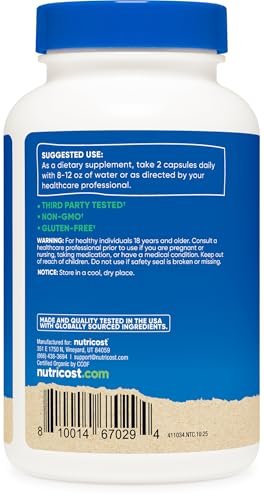 Nutricost Reishi Pilzkapseln 1500mg, 60 Portionen - CCOF-zertifiziert aus Bio-Reishi-Pilz, vegetarisch, glutenfrei, 750mg pro Kapsel, 120 Kapseln