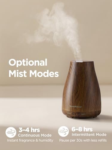 InnoGear Aroma-Diffuser – Ultraschall-Diffuser für Aromatherapie, 7 Farben LED, 2 Nebelmodi, Auto-Abschaltung, Bronze