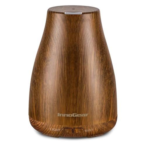 InnoGear Aroma-Diffuser – Ultraschall-Diffuser für Aromatherapie, 7 Farben LED, 2 Nebelmodi, Auto-Abschaltung, Bronze