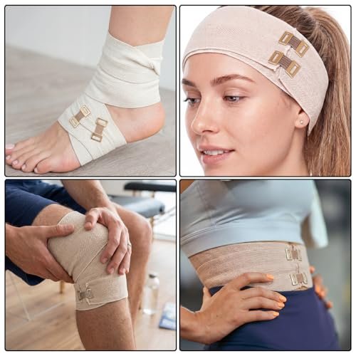 50 Stück elastische Bandagen-Clips mit dehnbaren Metallklammern – Kompressionsbandagen sicher befestigen, inklusive Aufbewahrungsbox – Ideal für Verbände und Wundversorgung nach Operationen