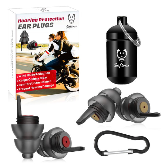 Motorrad Ohrstöpsel zur Windgeräuschreduzierung, 2 Paar wiederverwendbare Motorradzubehör - Moto Ohrstöpsel, weicher bequemer Gehörschutz für Motorrad, Touren, Rennen, Fahren - 25dB, Biker Geschenke