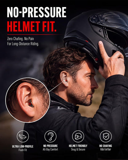 Motorrad Ohrstöpsel zur Windgeräuschreduzierung, 2 Paar wiederverwendbare Motorradzubehör - Moto Ohrstöpsel, weicher bequemer Gehörschutz für Motorrad, Touren, Rennen, Fahren - 25dB, Biker Geschenke