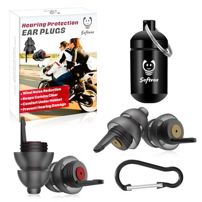 Motorrad Ohrstöpsel zur Windgeräuschreduzierung, 2 Paar wiederverwendbare Motorradzubehör - Moto Ohrstöpsel, weicher bequemer Gehörschutz für Motorrad, Touren, Rennen, Fahren - 25dB, Biker Geschenke
