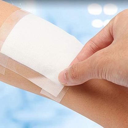 LotFancy Transparentes medizinisches Klebeband 1" x 10 Yards, 2 Rollen hypoallergenes chirurgisches Klebeband, wasserfestes PE-Erste-Hilfe-Band zur Wundversorgung, Fixierung von Verbänden, für empfindliche Haut, latexfrei