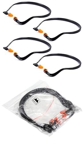 Sumind 24-teilige Ohrenschützer mit Bügel – Wiederverwendbare Silikon-Ohrstöpsel für Arbeit, Schlafen, Konzerte und Motorsport (Orange)