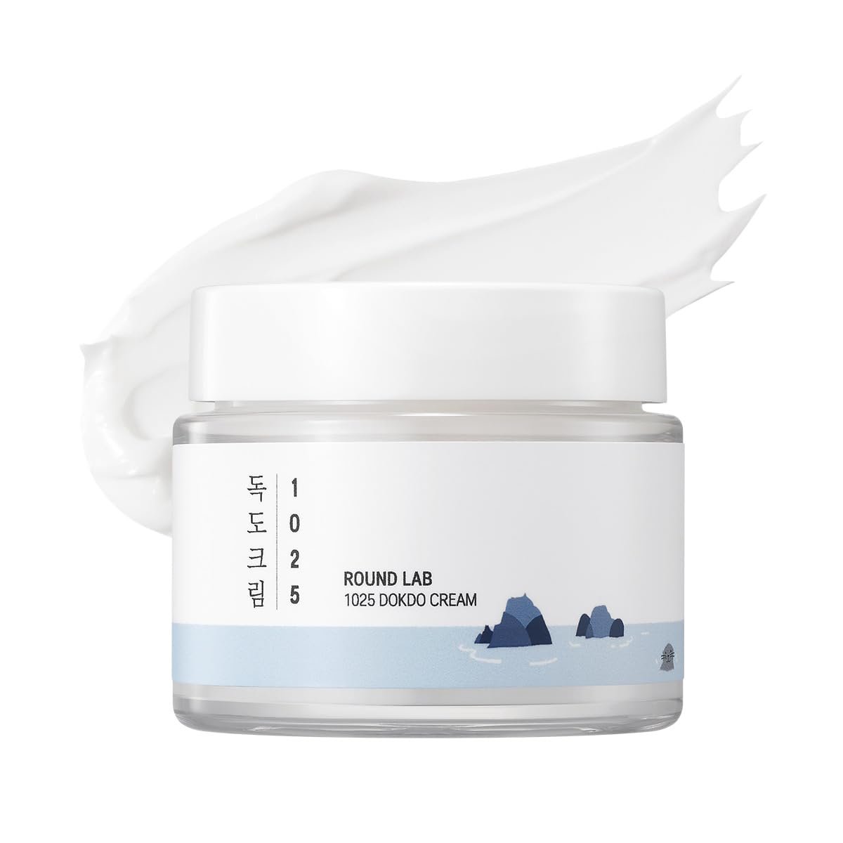 ROUND LAB 1025 Dokdo Cream – 48-Stunden-Feuchtigkeitscreme für empfindliche & zu Akne neigende Haut, 80 ml