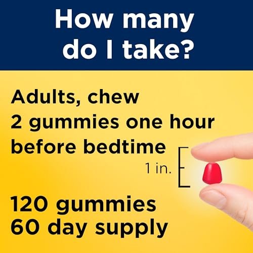 Nature Made Melatonin 10 mg Gummis – Einschlafhilfe für Erwachsene, Höchstdosis, 120 Stück, 60 Tage Vorrat