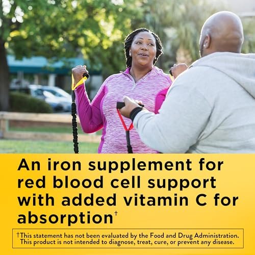 Nature Made Eisen 18 mg pro Portion Gummis mit Vitamin C – Eisenpräparat zur Unterstützung roter Blutkörperchen, 60 Gummis, 30-Tage-Vorrat