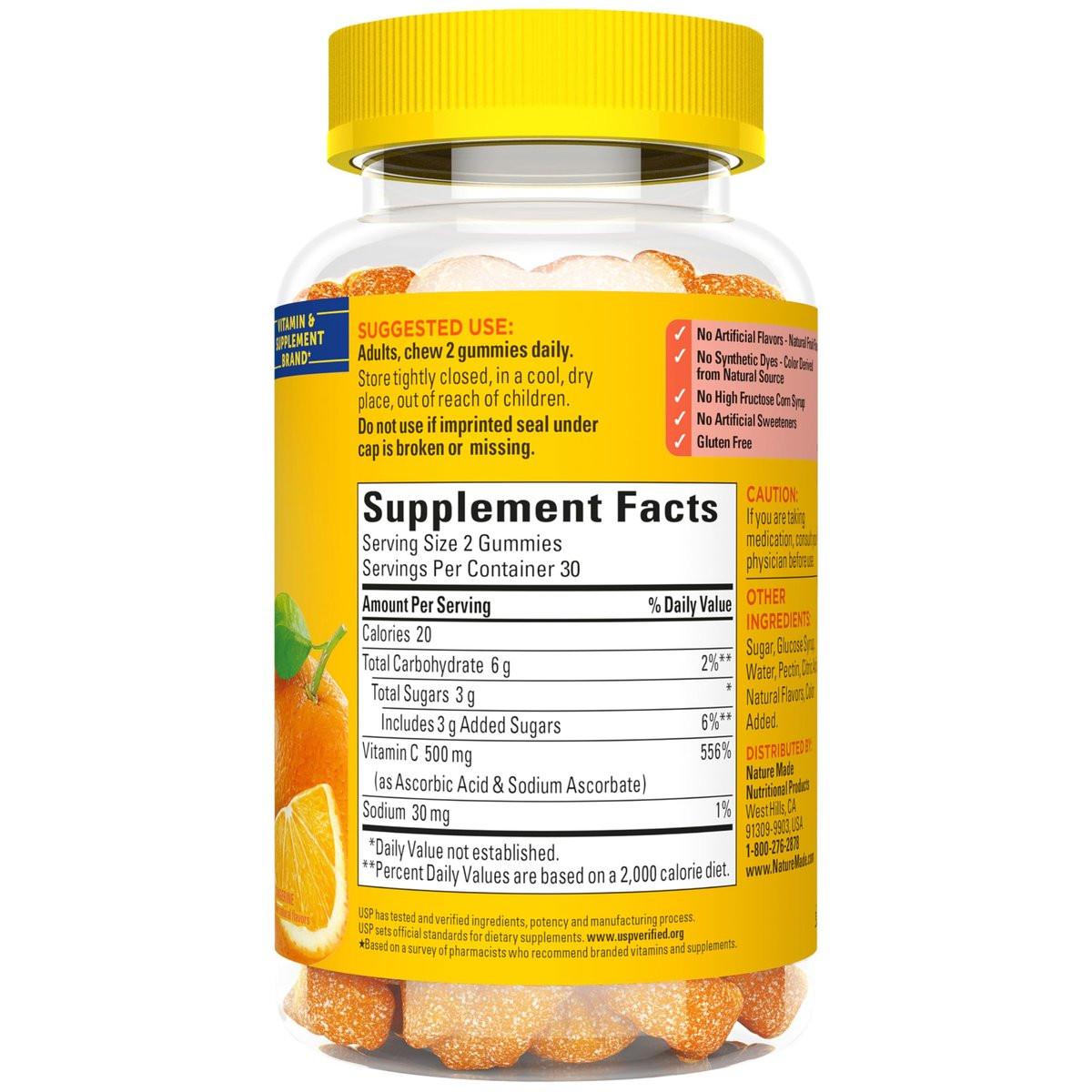 Nature Made Vitamin C 250 mg Gummis für Erwachsene – Immununterstützung – 150 Gummis, 75 Tage Vorrat