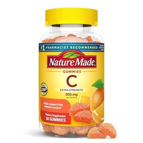 Nature Made Extra Strength Vitamin C 500 mg Gummis - Immunstärkung, 60 Stück, 30 Tage Vorrat
