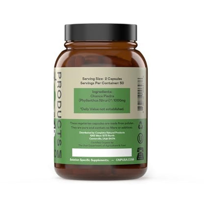 Chanca Piedra Bio-Kapseln 500 mg – Phyllanthus Niruri Steinbrecher Extrakt, Nieren-Gallenblasen-Leber Unterstützung, 100 Kapseln, Non GMO, Alkoholfrei, Vegan, Hergestellt in USA