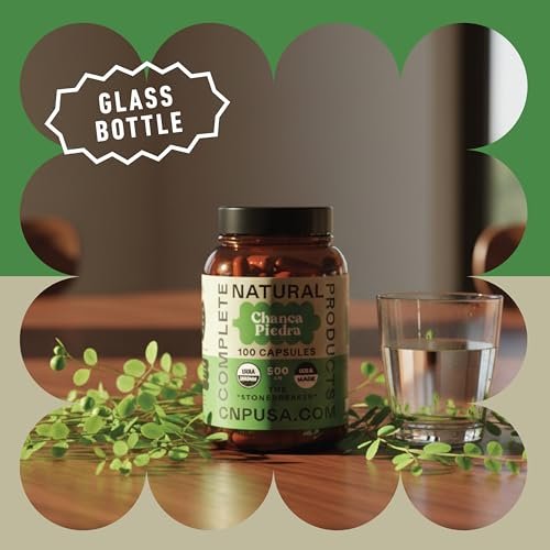 Chanca Piedra Bio-Kapseln 500 mg – Phyllanthus Niruri Steinbrecher Extrakt, Nieren-Gallenblasen-Leber Unterstützung, 100 Kapseln, Non GMO, Alkoholfrei, Vegan, Hergestellt in USA
