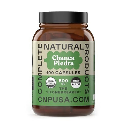 Chanca Piedra Bio-Kapseln 500 mg – Phyllanthus Niruri Steinbrecher Extrakt, Nieren-Gallenblasen-Leber Unterstützung, 100 Kapseln, Non GMO, Alkoholfrei, Vegan, Hergestellt in USA