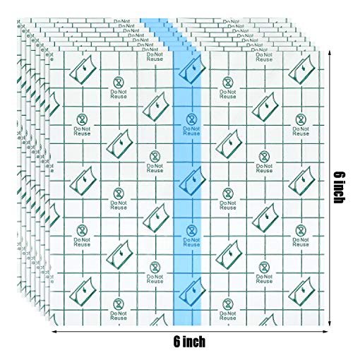 BBTO 50 Stücke Transparente Klarsicht-Pflaster, Dehnbare Große Wasserfeste Klebeverbände, Wundauflagen (15 x 15 cm)
