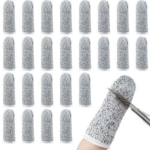 Honoson 20 Stück schnittfeste Fingerlinge, wiederverwendbare Finger- und Daumenschutzhandschuhe für Küche, Bildhauerei (5,6 cm)