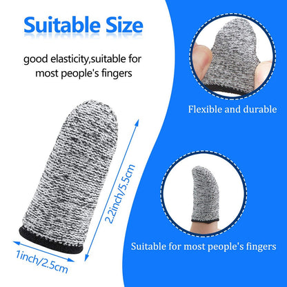 Honoson 20 Stück schnittfeste Fingerlinge, wiederverwendbare Finger- und Daumenschutzhandschuhe für Küche, Bildhauerei (5,6 cm)