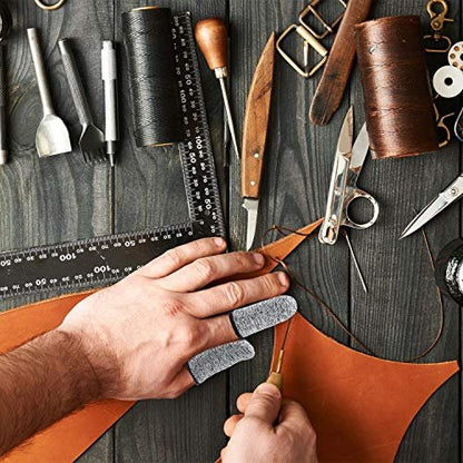 Honoson 20 Stück schnittfeste Fingerlinge, wiederverwendbare Finger- und Daumenschutzhandschuhe für Küche, Bildhauerei (5,6 cm)