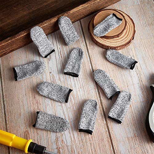 Honoson 20 Stück schnittfeste Fingerlinge, wiederverwendbare Finger- und Daumenschutzhandschuhe für Küche, Bildhauerei (5,6 cm)