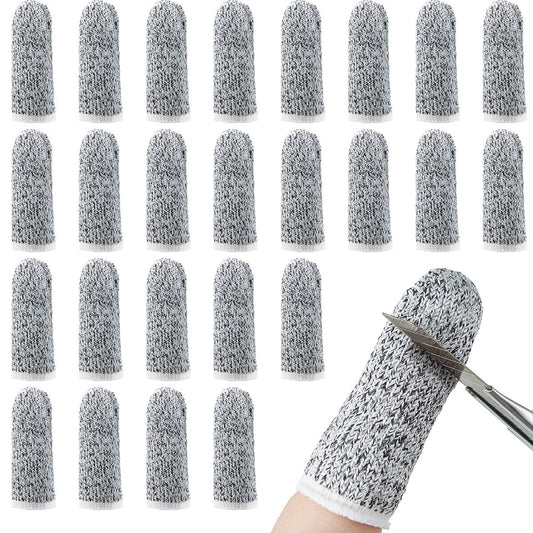 Honoson 20 Stück schnittfeste Fingerlinge, wiederverwendbare Finger- und Daumenschutzhandschuhe für Küche, Bildhauerei (5,6 cm)