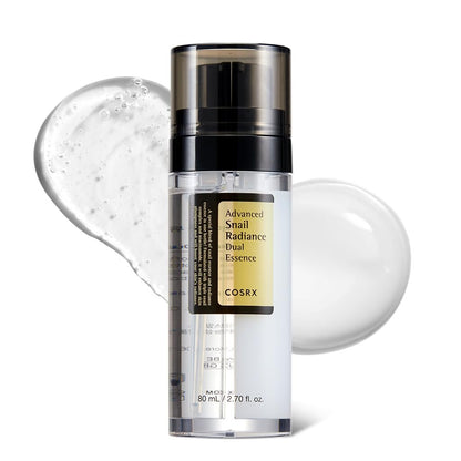 COSRX Snail Mucin 74% + Niacinamid 5% Dual Essence – Anti-Aging Gesichtsserum für stumpfe & empfindliche Haut, Koreanische Hautpflege, 80 ml