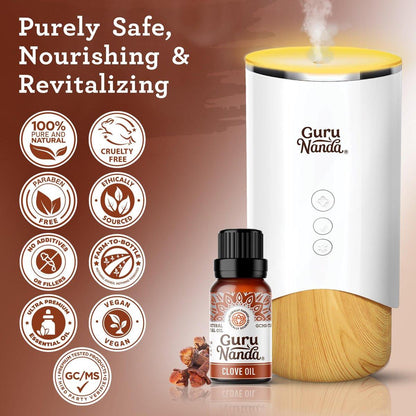 GuruNanda 100% reines Nelkenöl, naturbelassen und unverdünnt, 2 x 15 ml