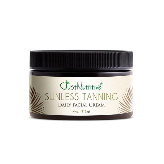 Sonnenlose Bräunungs-Gesichtscreme | Selbstbräuner | Sonnenlose Bräunungslotion | Selbstbräunungslotion | Sunkiss Glow | Just Nutritive | 118 ml