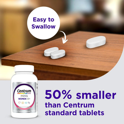 Centrum Minis Silver Frauen 50+ Multivitamin – 280 kleine Tabletten für Gedächtnis & Energie