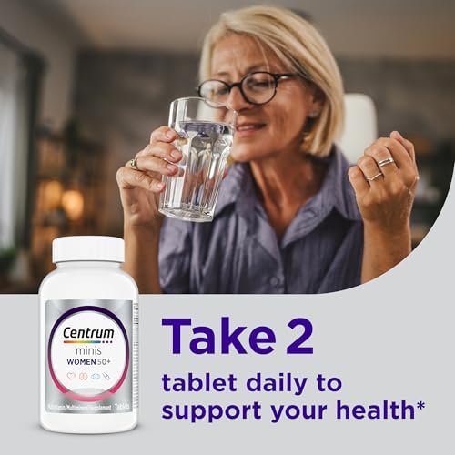 Centrum Minis Silver Frauen 50+ Multivitamin – 280 kleine Tabletten für Gedächtnis & Energie