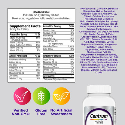 Centrum Minis Silver Frauen 50+ Multivitamin – 280 kleine Tabletten für Gedächtnis & Energie