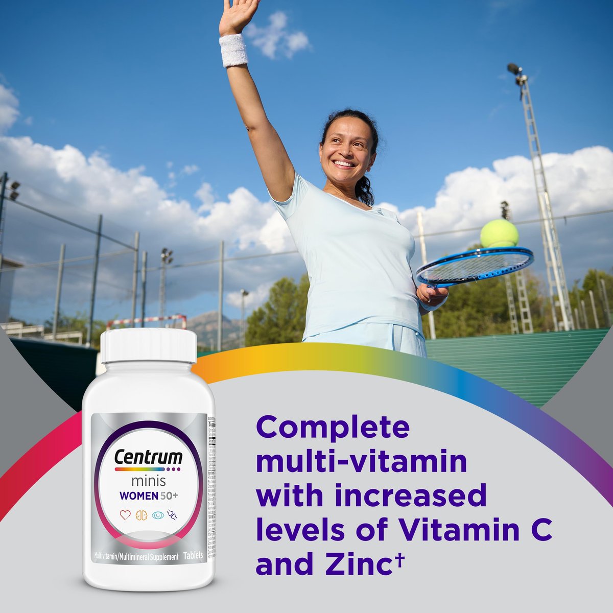Centrum Minis Silver Frauen 50+ Multivitamin – 280 kleine Tabletten für Gedächtnis & Energie