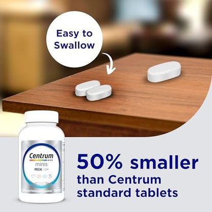 Centrum Minis Silver Multivitamin für Männer ab 50 – 280 Tabletten, mit Vitamin D3, B-Vitaminen und Zink, unterstützt Gedächtnis und Kognition