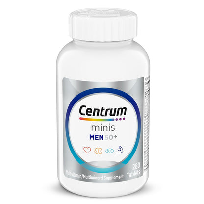 Centrum Minis Silver Multivitamin für Männer ab 50 – 280 Tabletten, mit Vitamin D3, B-Vitaminen und Zink, unterstützt Gedächtnis und Kognition