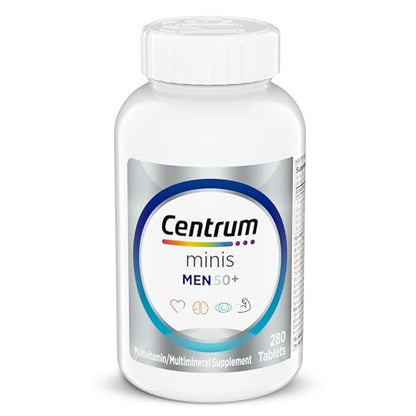Centrum Minis Silver Multivitamin für Männer ab 50 – 280 Tabletten, mit Vitamin D3, B-Vitaminen und Zink, unterstützt Gedächtnis und Kognition