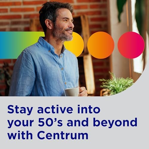 Centrum Minis Silver Multivitamin für Männer ab 50 – 280 Tabletten, mit Vitamin D3, B-Vitaminen und Zink, unterstützt Gedächtnis und Kognition