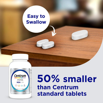 Centrum Minis Silver Multivitamin für Männer ab 50 – 280 Tabletten, mit Vitamin D3, B-Vitaminen und Zink, unterstützt Gedächtnis und Kognition