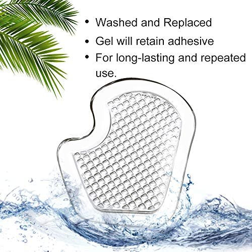 Kimihome Metatarsal Pads 8 Stück Gel-Polster, Ballenpolster schützen und lindern Metatarsalgie, Sesamoid- und Ballenschmerzen - 4 Paar
