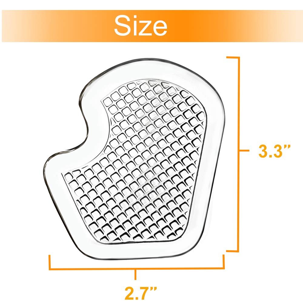 Kimihome Metatarsal Pads 8 Stück Gel-Polster, Ballenpolster schützen und lindern Metatarsalgie, Sesamoid- und Ballenschmerzen - 4 Paar