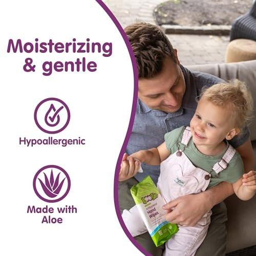 Boogie Antibakterielle Handtücher – 120 Stück – Hypoallergen & Alkoholfrei – Unverzichtbar für Unterwegs und die Wickeltasche