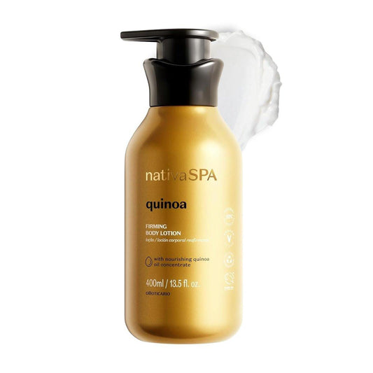 Nativa SPA by O Boticario Quinoa Feuchtigkeitscreme für den Körper, parfümierte Hautfeuchtigkeitscreme mit gereinigten Quinoa-Tropfen, 400 ml