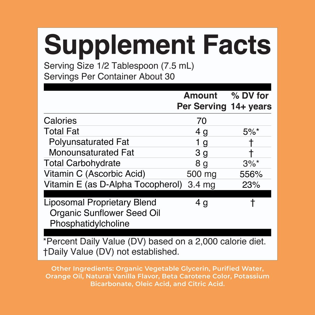 MaryRuth's Megadose Liposomales Vitamin C Liquid | 500 mg pro Portion | Ultimative Absorption | Immununterstützung | Antioxidans | Kollagenbildung | Vegan | Glutenfrei | Zuckerfrei | 7,6 oz | 30 Portionen