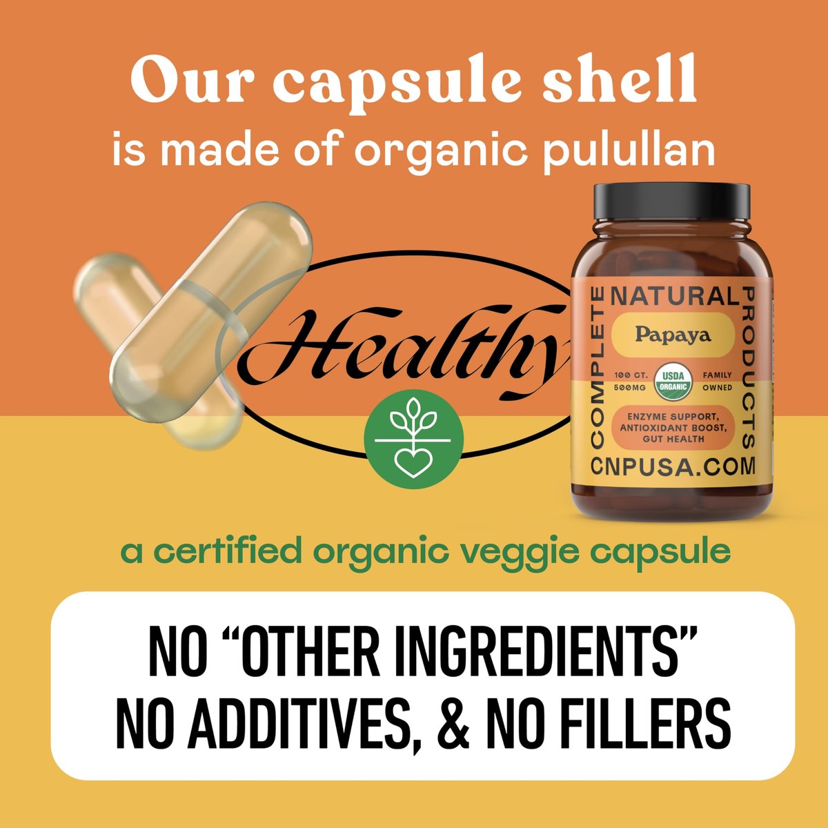 Papaya-Enzym-Kapseln 500mg - Bio-Enzyme für die Verdauung mit Papain, Darmreinigung aus Samen, Vegan, Nicht-GVO, Hergestellt in den USA, Schnell absorbierende Verdauungsformel
