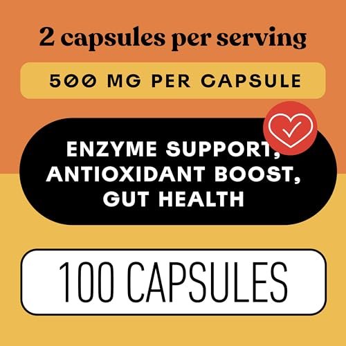 Papaya-Enzym-Kapseln 500mg - Bio-Enzyme für die Verdauung mit Papain, Darmreinigung aus Samen, Vegan, Nicht-GVO, Hergestellt in den USA, Schnell absorbierende Verdauungsformel