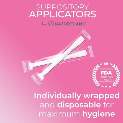 Natureland Personal Applikator für Frauen – Einzeln verpackte Einweg-Applikatoren mit seidig glatter Spitze, tägliches Intimpflege-Tool (Applikatoren mit großer Spitze, 20 Stück (Packung mit 1))
