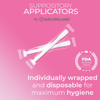 Natureland Personal Applikator für Frauen – Einzeln verpackte Einweg-Applikatoren mit seidig glatter Spitze, tägliches Intimpflege-Tool (Applikatoren mit großer Spitze, 20 Stück (Packung mit 1))