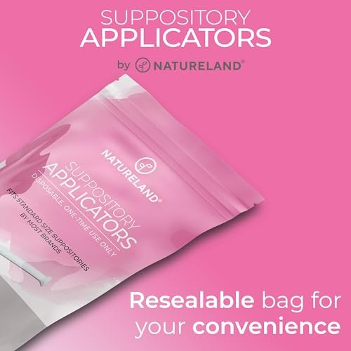 Natureland Personal Applikator für Frauen – Einzeln verpackte Einweg-Applikatoren mit seidig glatter Spitze, tägliches Intimpflege-Tool (Applikatoren mit großer Spitze, 20 Stück (Packung mit 1))
