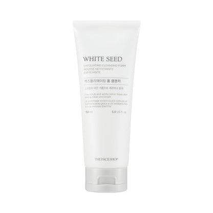 The Face Shop White Seed Peeling-Reinigungs-Schaum | Gesichtsreiniger, Tiefenreinigung, Teint-Aufhellung, Entfernung abgestorbener Hautzellen | Verbesserung von Hautstruktur und Klarheit, Reduzierung von Stumpfheit, 150 ml