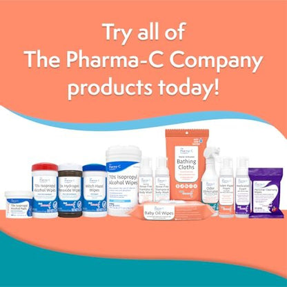 The Pharma-C Company Wasseraktivierte Badehandtücher [10 Tücher] – Spülfreie XL Körperreinigungstücher für Erwachsene. Vorgefeuchtete Einweg-Badetücher für Senioren, Hospiz, Camping